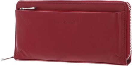 bruno banani Leren Portemonnee Zip Around Wallet Red Rood
