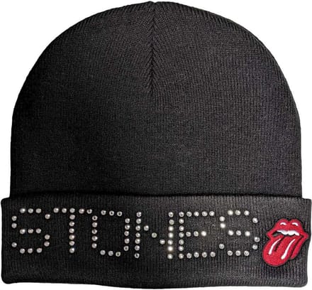 The Rolling Stones - Stones Embellished Beanie Muts - Zwart