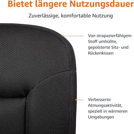 Bureaustoel met Verstelbare Hoogte en - Padded Zit- & Rugleuning – - Medahomestore