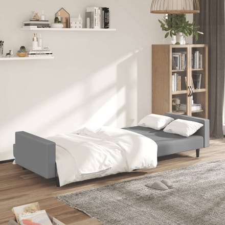 Vidaxl 2-Persoons Bank, Lichtgrijs, Bekleed met Fluweel