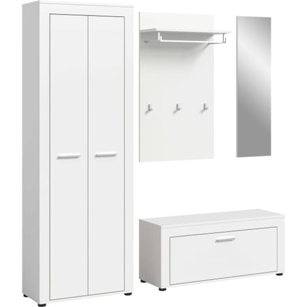 Jam kledingkastcombinatie wit melamine - 35x184x191cm