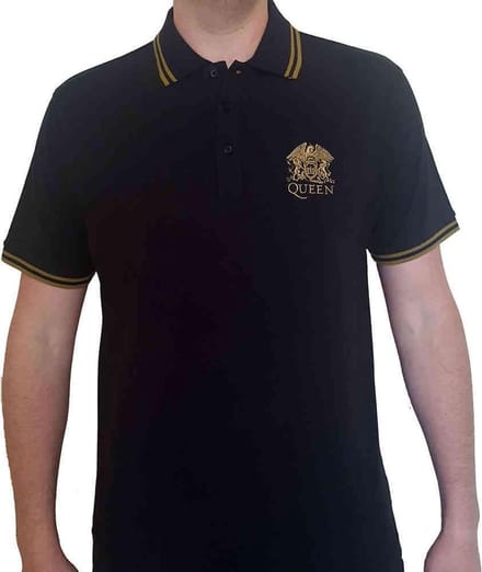 Queen - Crest Logo Polo shirt - S - Zwart