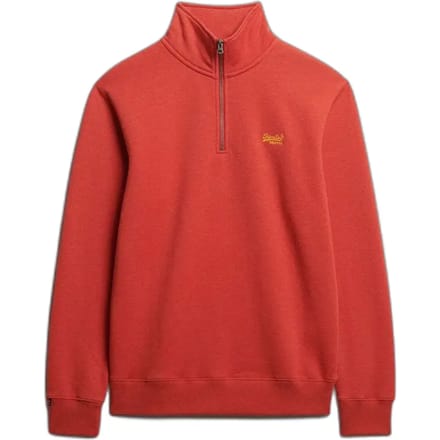 Superdry - Essential sweatshirt met logo en halve rits - Heren - Truien