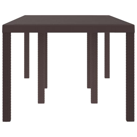 vidaXL Tuinstafel Bruin 200 x 100 x 73 cm poly rattan