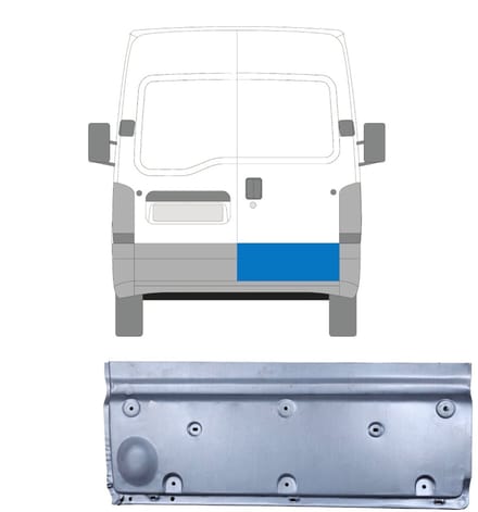 Reparatie plaatwerk achterste deuren voor Renault Master 1998-2010 / Rechts