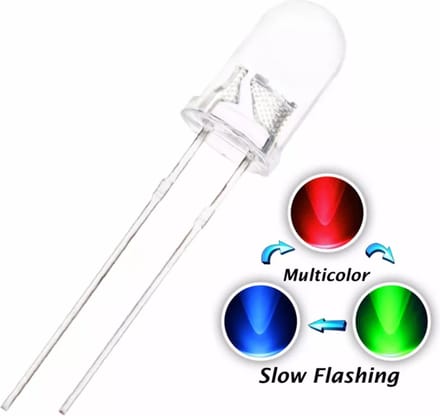 OTRONICÂ® 10x RGB Kleuren LED 5mm Magic Rainbow Effect (langzaam fade)