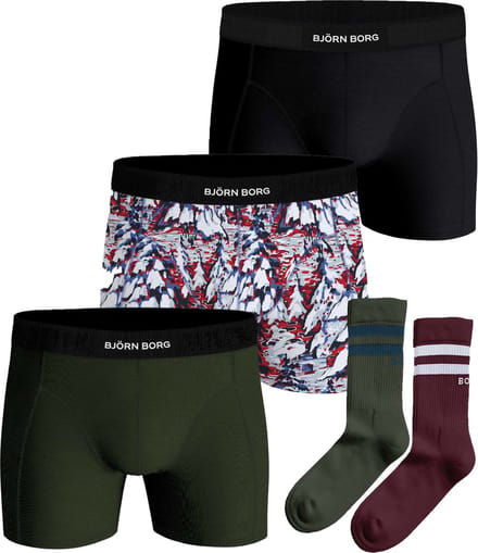Björn Borg Cotton Stretch boxers - heren boxers normale lengte (5-pack) - multicolor