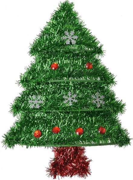 Clayre & Eef Wanddecoratie Kerstboom 35 cm Groen Kunststof