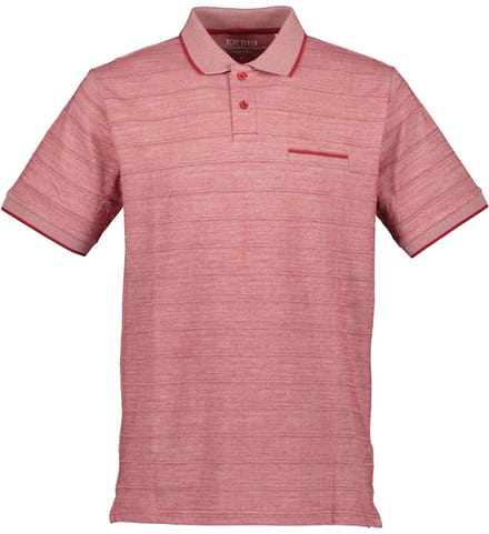 Blue Seven - Polo 321174 rood gemeleerd KM borstzak - maat M