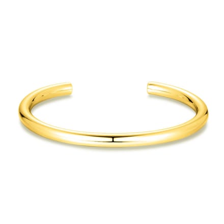 Twice As Nice Armband in goudkleurig edelstaal, open bangle 6cm
