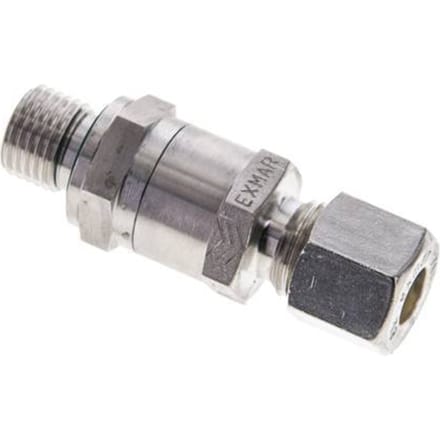 8L (M14x1.5) & G1/4'' Regeling-Uit RVS Terugslagklep Knelfitting Buitendraad 1-250 bar ISO 8434-1