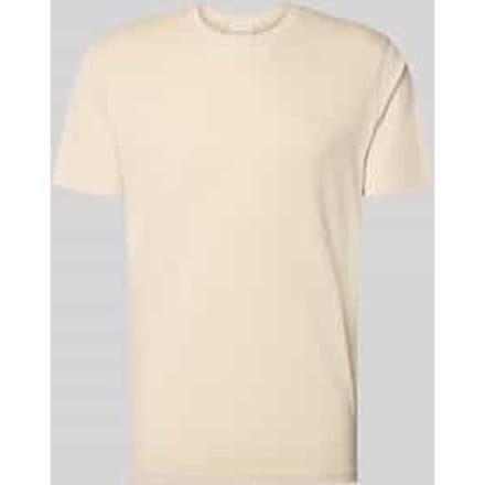 T-shirt met ronde hals en labelstitching