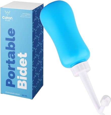 CLEAN BUM Peri Bottle - XL 600ml - Vaginale Douche - Postpartum - Draagbare Bidet - Perineum Douche - Blauw