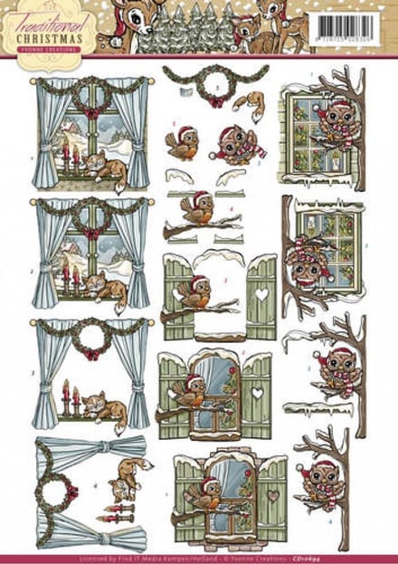 Raampjes - Traditional Christmas 3D-Knipvel Yvonne Creations 1 stuks