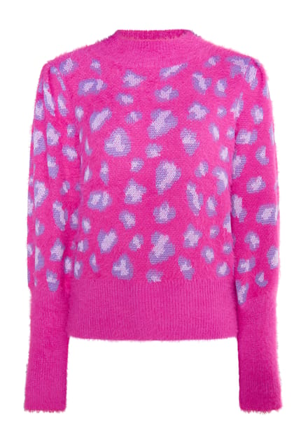 Faina Gebreide trui Dames Roze Veelkleurig