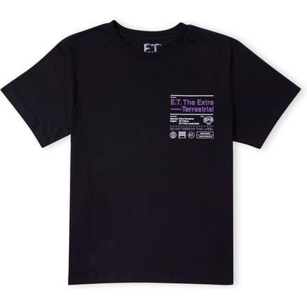 E.T. the Extra-Terrestrial Unisex T-Shirt - Black - S