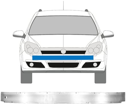 Versterking voorbumper / balk voor Opel Astra H 2003-2014
