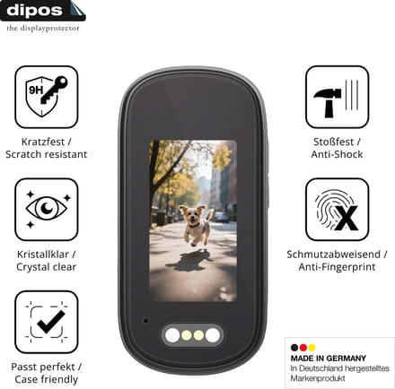 dipos – 2x Pantserfolie geschikt voor Zephviora M-11 Mini Action Cam | 9H Screenprotector