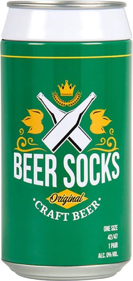 Bier sokken giftbox - Groen - Maat 42/47 - Geschenkdoos - Cadeaudoos - Giftbox mannen - Beer socks - Bier sokken heren – Vaderdag