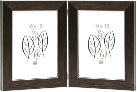 Deknudt Frames fotolijst S41VK3 H2V - bruin - tweeluik -  2x 10x15 cm