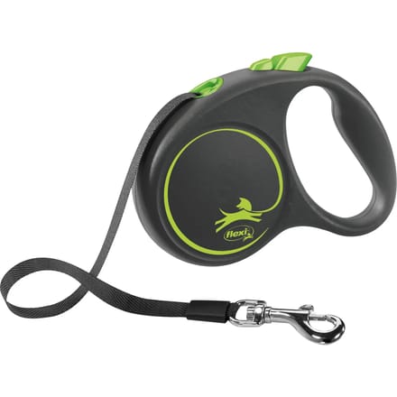 Flexi Black Design Hondenriem - Rollijn - Groen - S - 5 m - <15kg