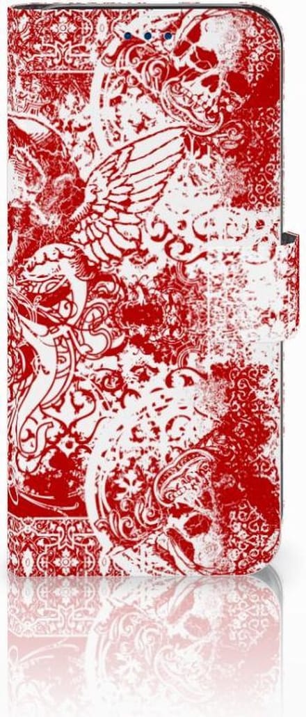 Telefoonhoesje met Naam Samsung Galaxy S8 Angel Skull Rood