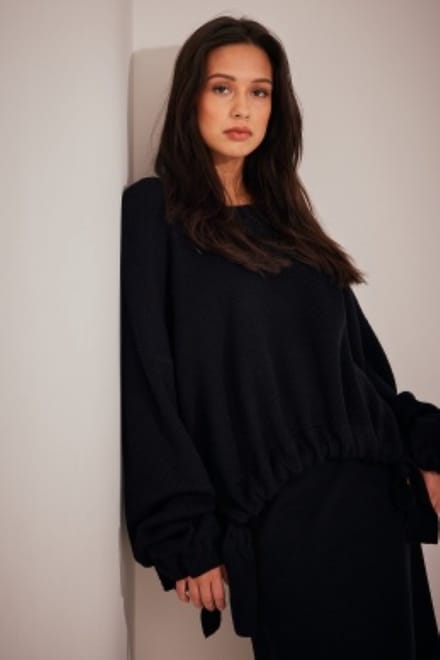 NA-KD Drawstring Knitted Sweater Dames Trui - Maat L