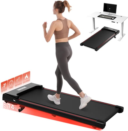 Elektrische ZX1P loopband met helling- ruimtebesparende loopband met helling- 2-in-1 looppad- LED-display- loopband onder bureau