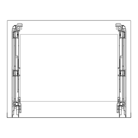 AEG voorste glas, inox, Electrolux, 594x465mm 140225485576