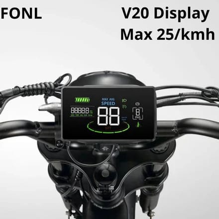 H6C LCD Display – Geschikt voor OUXI V20 – Fatbike Fietscomputer – 25 km/u Begrensd