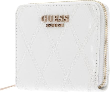 GUESS Portemonnee Adi SLG Zip Around Wallet White Wit