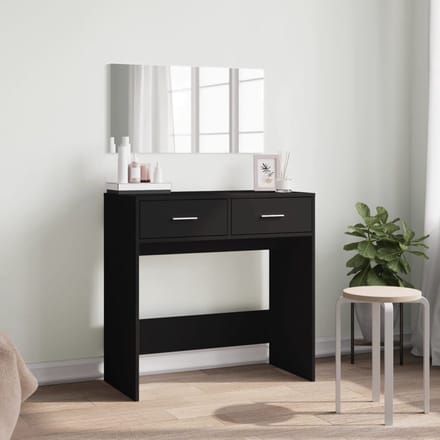 Kaptafel Met spiegel - Make up tafel - Make up - Toilettafel - Met lades - Zwart