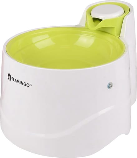 Flamingo drinkfontein bellagio wit & groen - 20.8cm l x 26.5cm b x 17cm h - 2000ml