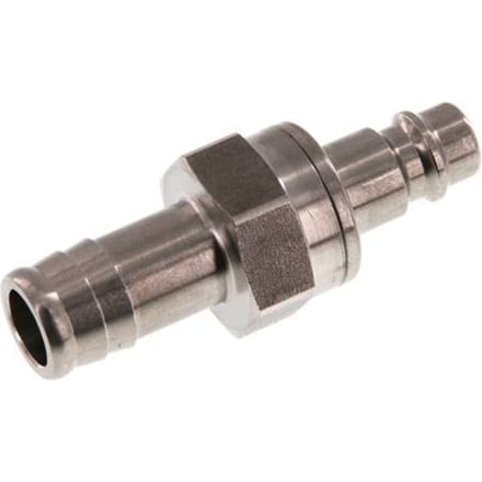 RVS DN 7.2 (Euro) Luchtkoppeling Insteeknippel 13 mm Slangpilaar Double Shut-Off