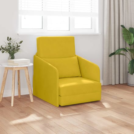 vidaXL Slaapbank Geel 65 x 80 x 83 cm Fluweel