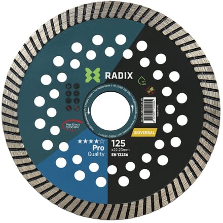 Radix - Universele diamantschijf - 125 x 22,23 mm - Turbo - Pro