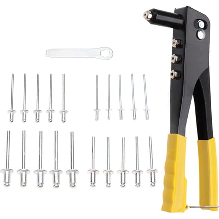200 stuks zware klinknagelset hand 2,4/3,2/4,0/4,8 mm klinknagelpistoolset aluminium klinknagels assortiment geel