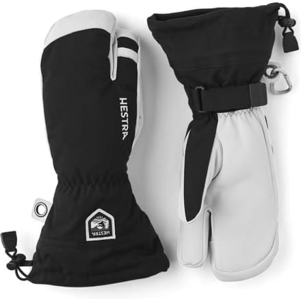 Hestra Army Leather Heli 3-vinger skihandschoenen zwart