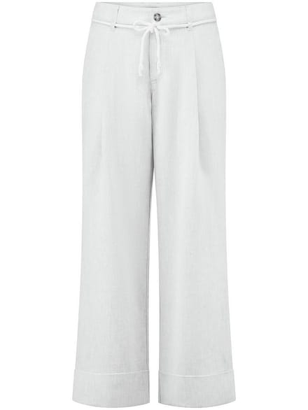 Wide Fit-7/8-broek Van Peter Hahn wit