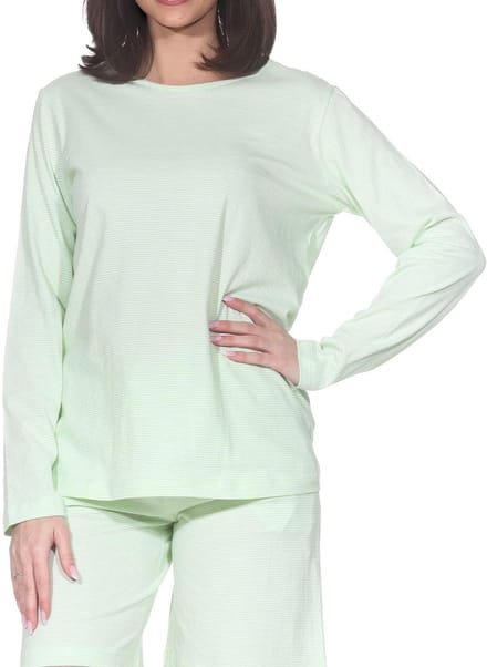 Damespyjamashirt met lange mouwen mix & match