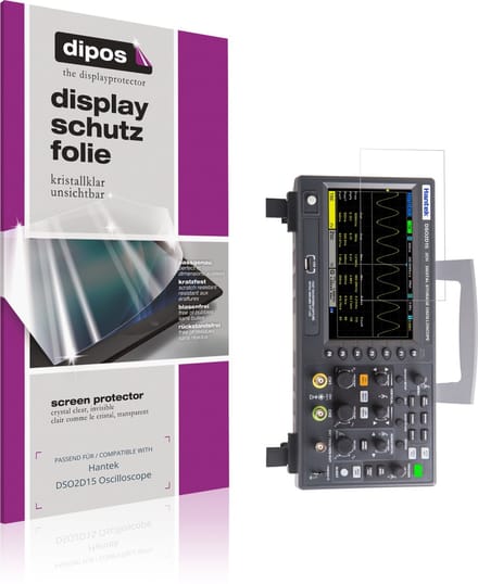 dipos – 4x Beschermfolie geschikt voor Hantek DSO2D15 Oscilloscope | Krasbestendige & heldere Screenprotector Ultra-Thin