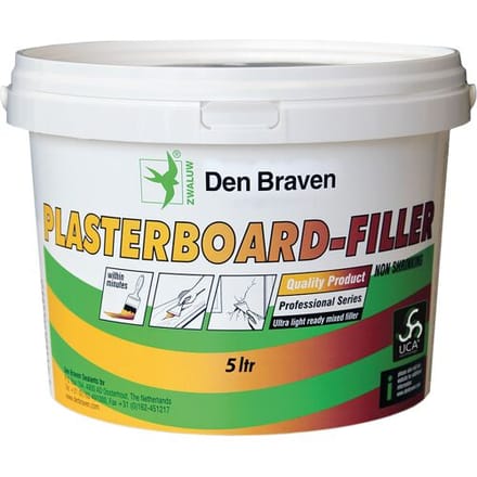 Zwaluw Den Braven 12002321 Plasterboard Filler Vulpasta - Wit - 5000ml