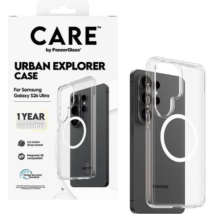 PanzerGlass CARE Urban Explorer Backcover Samsung Galaxy S26 Ultra Transparant Inductieve lading