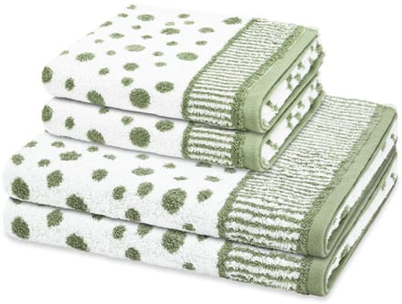 Ross Sonstiges 2 X handdoek 2 X douchehanddoek - in set 4 pack Punkte allover