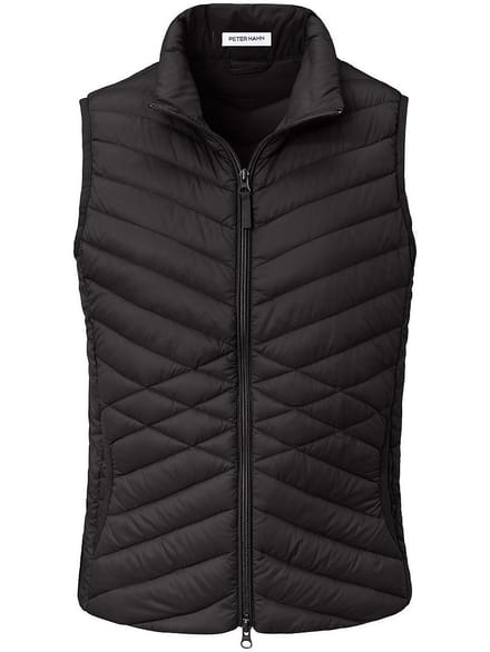 Donzen bodywarmer deelbare ritssluiting Van Peter Hahn zwart
