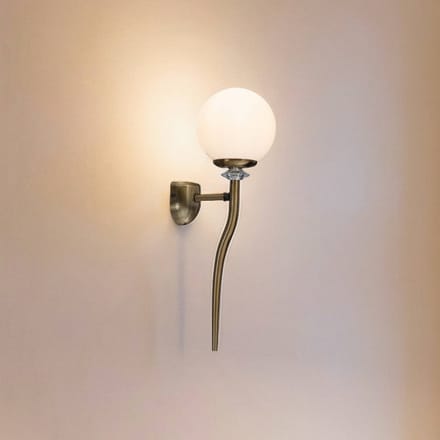 ROYALTECH Wandlamp Glory, messing, metaal, hoogte 47 cm