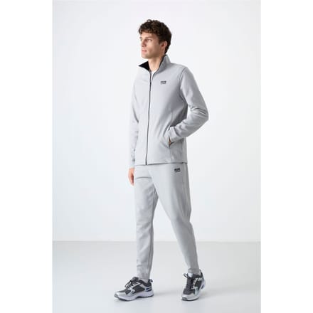 Heren Sweatshirt met Ritskraag en Broekset