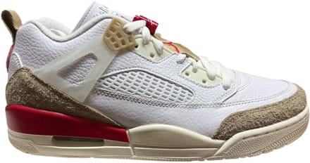 Jordan - Spizike Low - Sportschoenen - Mannen - Wit/Bruin/Rood - Maat 45.5