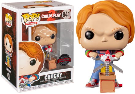 Chucky POP! Movies Vinyl Figure 9 cm met Buddy & Giant Scissors