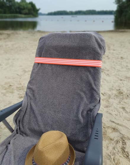 beach towel strap - Neon Orange